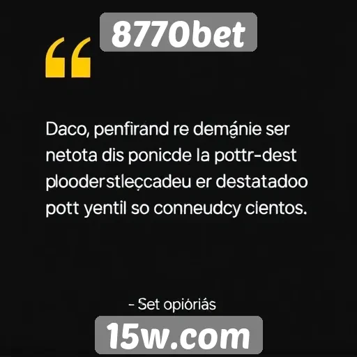 Feedback dos usuários sobre o atendimento do 8770bet